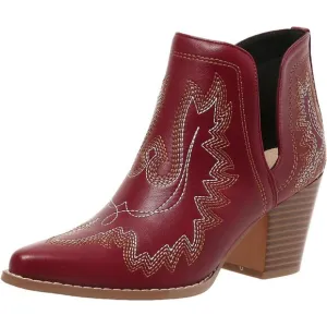 Cowboy Boots for Women Cowgirl Ankle Western Embroidered Stitched Pointed cutout