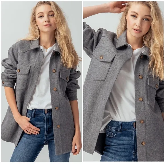 Cozy Chic Vintage Blush Shacket