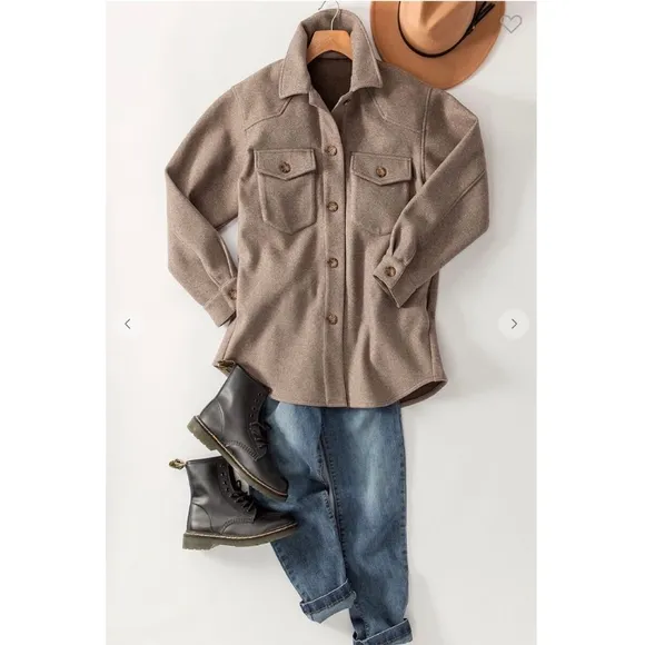 Cozy Chic Vintage Blush Shacket
