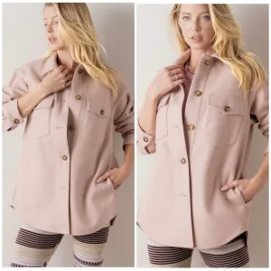 Cozy Chic Vintage Blush Shacket