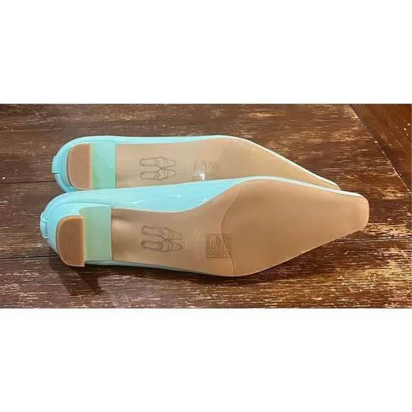 C.Paravano Ladies' Chunky Low Heel Pearl Ankle Strap