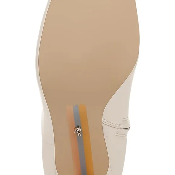 Cream Winter Knee-High Boots with Minimalist Design