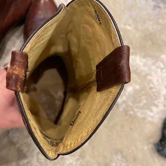 Dan Post Men Brown Leather Cowboy Western Boots 9.5D