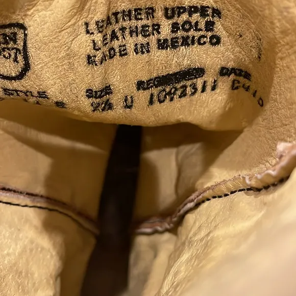 Dan Post Men Brown Leather Cowboy Western Boots 9.5D