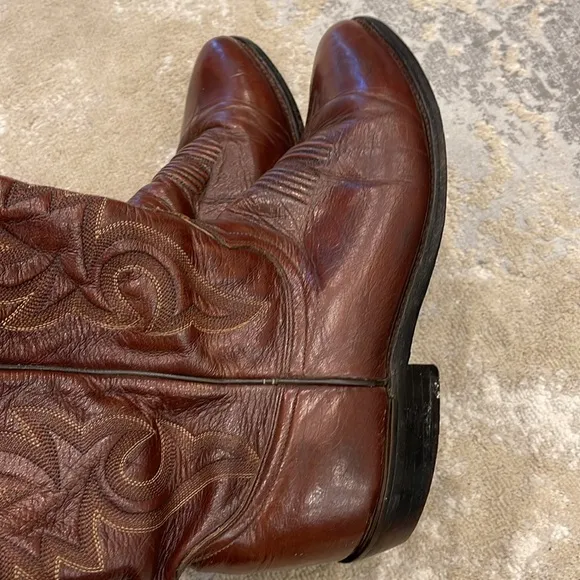 Dan Post Men Brown Leather Cowboy Western Boots 9.5D