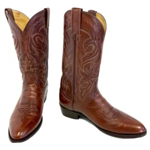 Dan Post Men Brown Leather Cowboy Western Boots 9.5D