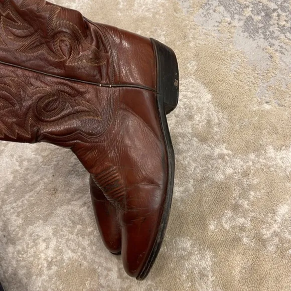 Dan Post Men Brown Leather Cowboy Western Boots 9.5D