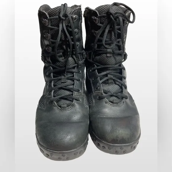 Danner Mens Scorch 8&quot; Leather Textile Side-Zip Tactical‎ Boots Black Size 10 D