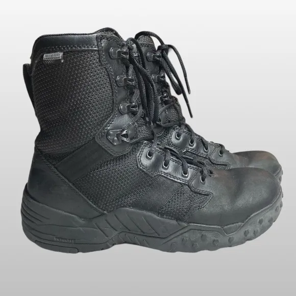 Danner Mens Scorch 8&quot; Leather Textile Side-Zip Tactical‎ Boots Black Size 10 D