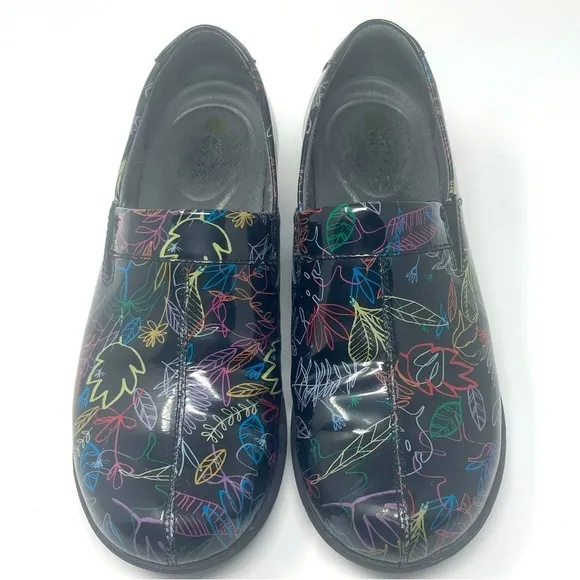Dansko Work Wonders | Coral Leaf Patent Leather Slip-On Shoes | Size 38