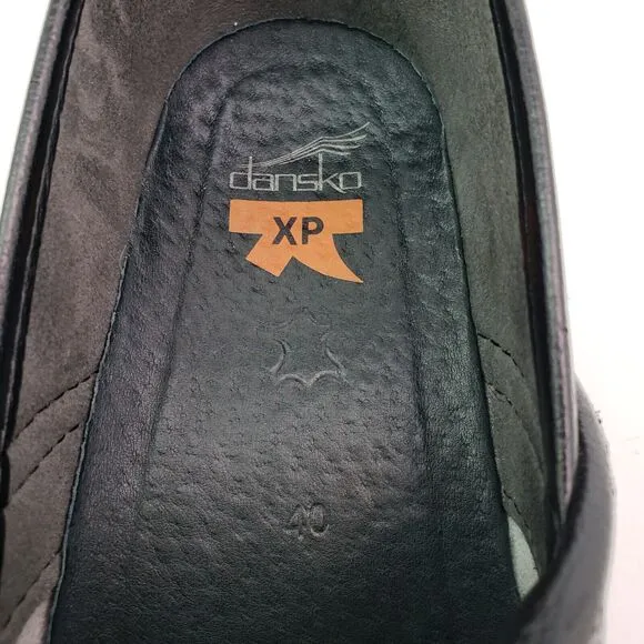 Dansko XP Pro Womens Size EU 40 US 9.5-10 Black Embossed Slip On Work Clog Shoes
