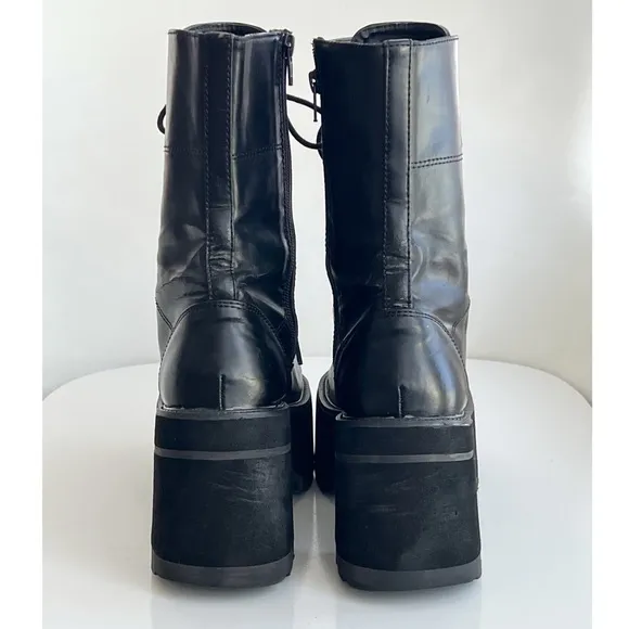 DEMONIA Ranger Womens Platform Combat Boots Chunky Goth Black Size 7