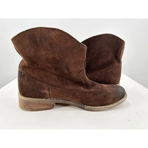 Denim &amp; Supply By Ralph Lauren Brown Suede Fringe Western Boots Size 9-B USA