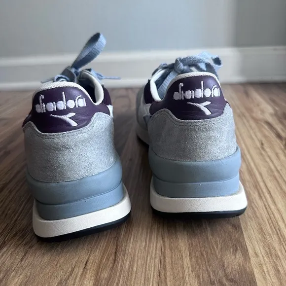 Diadora Heritage Casual Gray whiteAthletic Tennis Sneakers Shoes Men's 9 W 10.5