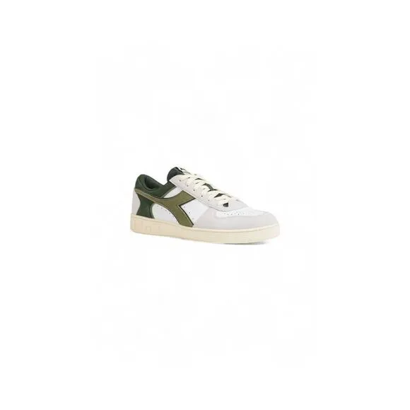 Diadora Leather and Fabric Lace-Up Sneakers Men Green