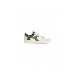 Diadora Leather and Fabric Lace-Up Sneakers Men Green