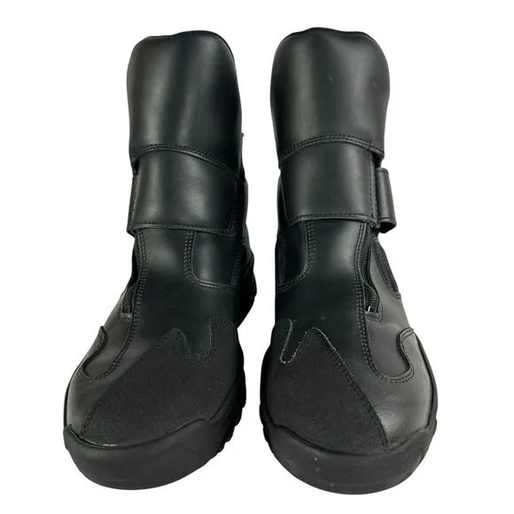 Diadora Veratex Men Size 10 Motorcycle Riding Black Leather Biker Cruising Boots