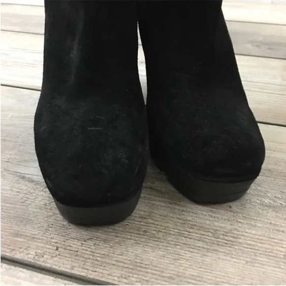 Diane Von Furstenberg NWOB Jimson Suede Leather Wedge Boots