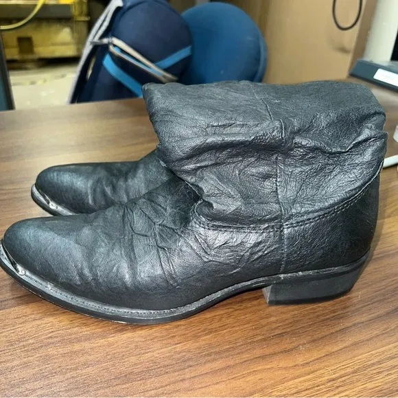 Dingo Men’s Amsterdam Boots Cowboy Metal DI15240 Leather Moto Black Size 10D