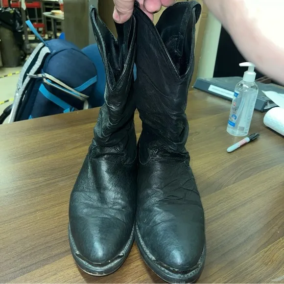 Dingo Men’s Amsterdam Boots Cowboy Metal DI15240 Leather Moto Black Size 10D