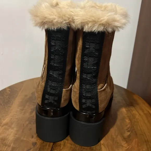 DKNY BAX Faux Fur Suede Boots