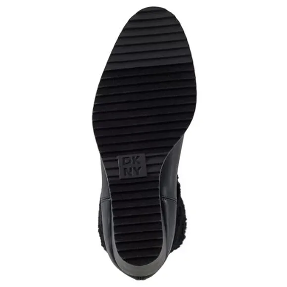 DKNY Women's Powell Wedge Booties in Smooth Black NEW Size 7.5