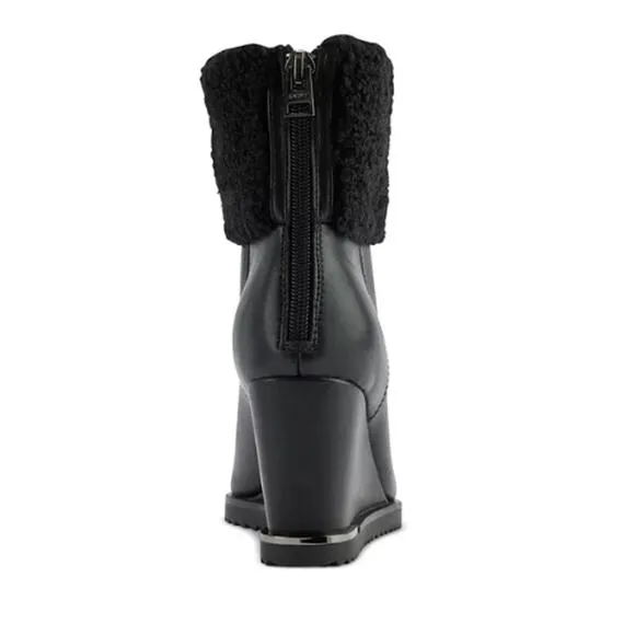 DKNY Women's Powell Wedge Booties in Smooth Black NEW Size 7.5