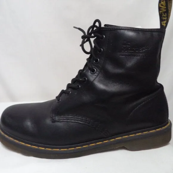 Doc Dr. Marten Air Wair Leather lace up boots black ankle combat Men Size Sz 12