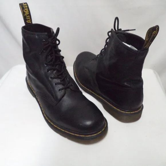 Doc Dr. Marten Air Wair Leather lace up boots black ankle combat Men Size Sz 12