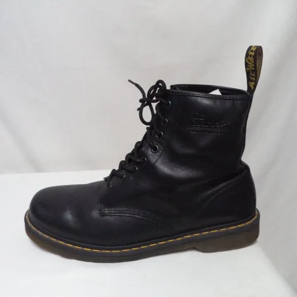 Doc Dr. Marten Air Wair Leather lace up boots black ankle combat Men Size Sz 12