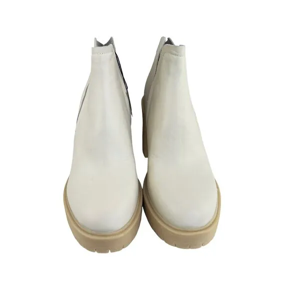 Dolce Vita Cache H20 Boots Ivory Women 9.5 Ankle Booties Platform Waterproof
