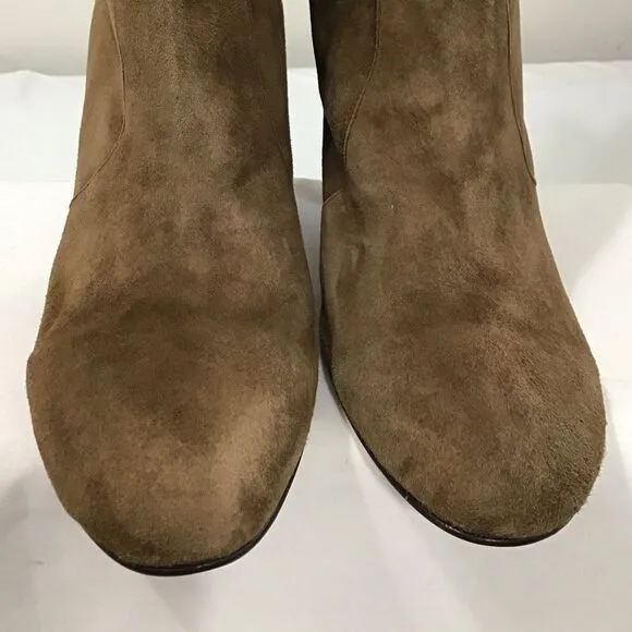 Dolce Vita Thea Brown Suede Knee High Stacked Heel Boots Size 13 Women