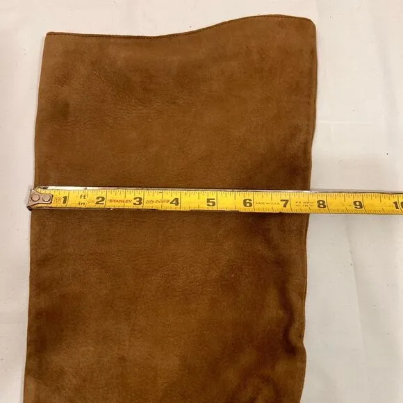 Dolce Vita Thea Brown Suede Knee High Stacked Heel Boots Size 13 Women
