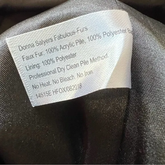 Donna Salyers' Fabulous-Furs Faux Fur Stand Collar Hook Front Vest Size XL Brown
