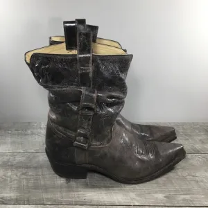 Double H HH Sonora DH5224 Distressed Leather Cowboy Western Slouch Women Boots 8