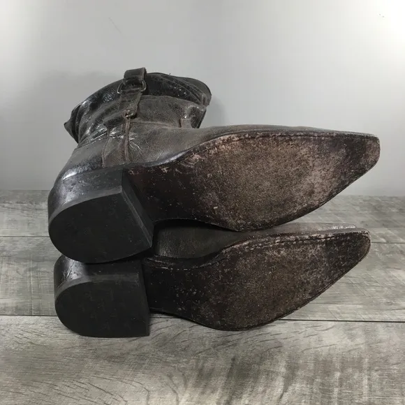 Double H HH Sonora DH5224 Distressed Leather Cowboy Western Slouch Women Boots 8