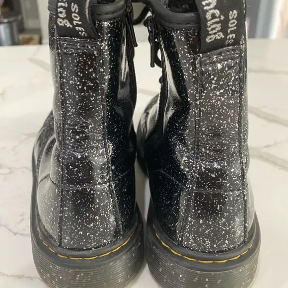 Dr Martens 1460 Black Cosmic lace up whit zipper Size 5 M women’s 6
