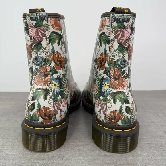 Dr. Martens 1460 English Garden Floral Leather Boots Women Size 6