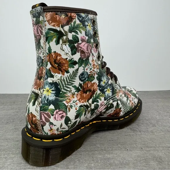 Dr. Martens 1460 English Garden Floral Leather Boots Women Size 6