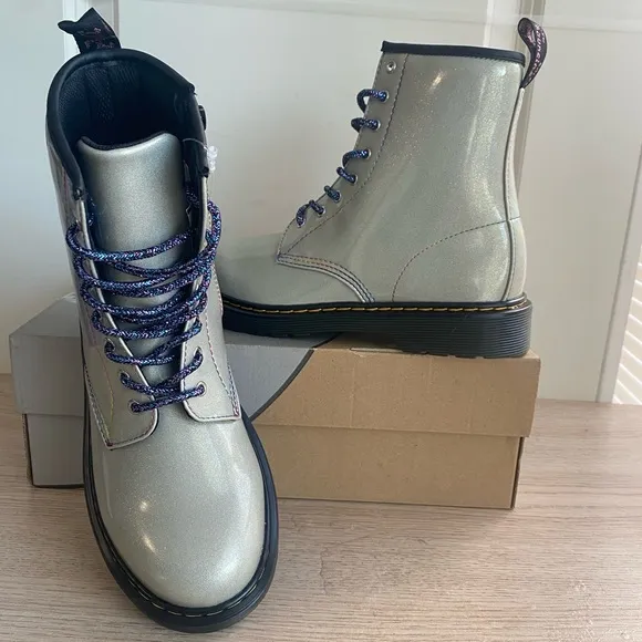 Dr. Martens 1460 Glitter Combat Boots- SZ Women 6