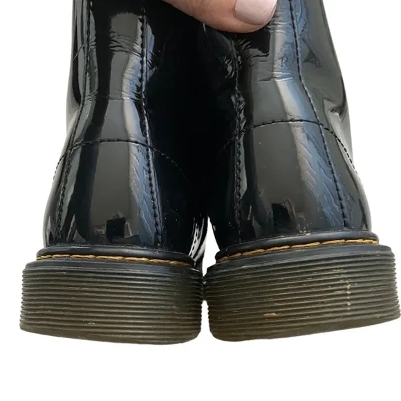 Dr. Martens 1460 J Patent Leather Combat Boots Black size Women 5 Men 4