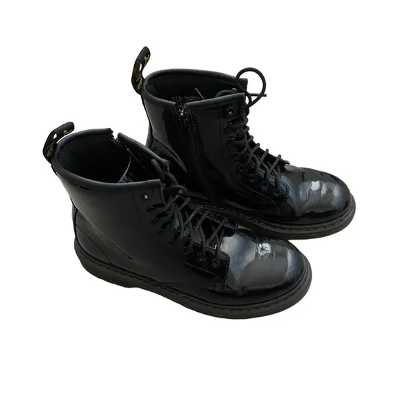 Dr. Martens 1460 J Patent Leather Combat Boots Black size Women 5 Men 4