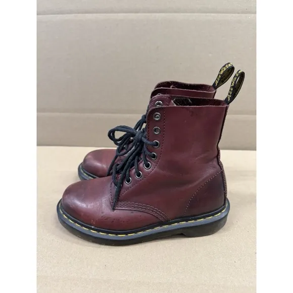 Dr. Martens 1460 Pascal Antique Temperley Cherry Red Boots US WOMEN 6 /MEN 5