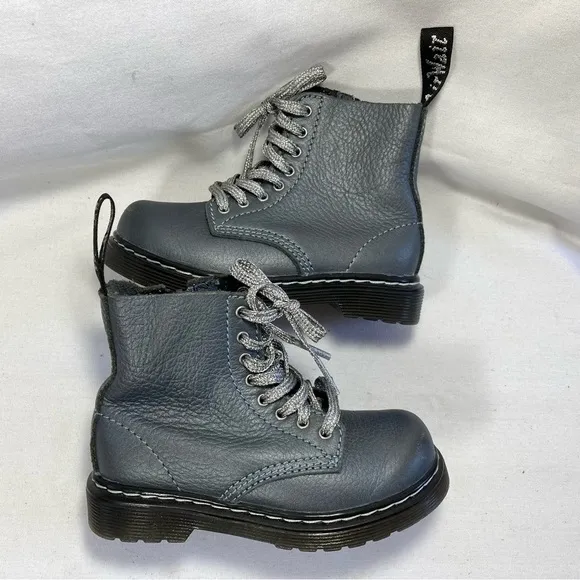 Dr. Martens 1460 Pascal T Docs Toddler Kids Size 8 Pascal Gunmetal Gray Boots