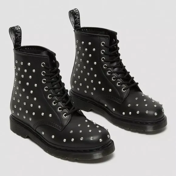 Dr. Martens 1460‎ Stud Wanama Leather Lace Up Boots