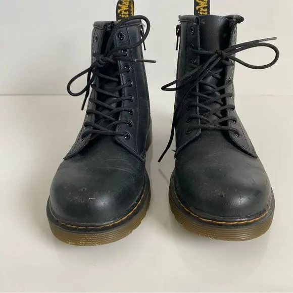 Dr. Martens 1460 Combat Boots Lace Up Zipper | Men’s/Youth 4 Women’s 6 | Black