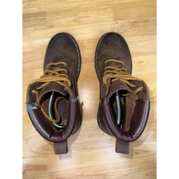 Dr Martens 939 Crazy Horse Y2K‎ Vintage 6 Eyelet Boots Shoes Brown Men 7 Women 9