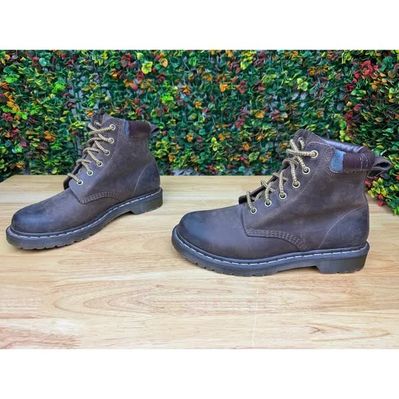 Dr Martens 939 Crazy Horse Y2K‎ Vintage 6 Eyelet Boots Shoes Brown Men 7 Women 9