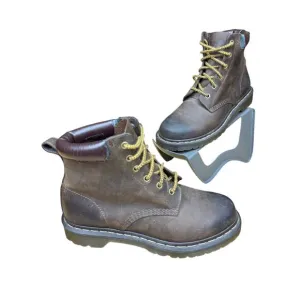 Dr Martens 939 Crazy Horse Y2K‎ Vintage 6 Eyelet Boots Shoes Brown Men 7 Women 9