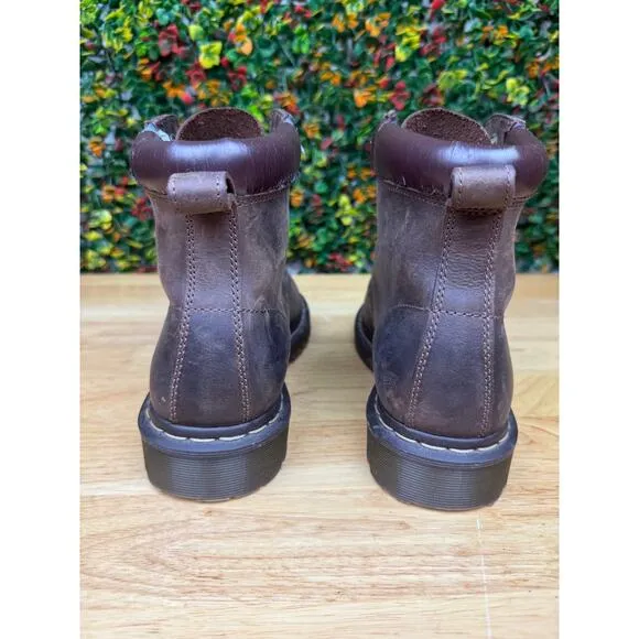 Dr Martens 939 Crazy Horse Y2K‎ Vintage 6 Eyelet Boots Shoes Brown Men 7 Women 9